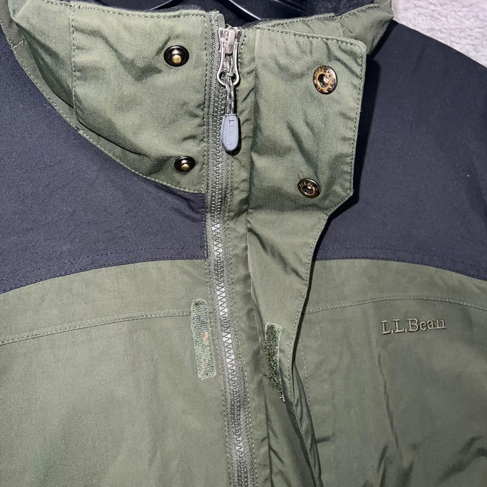 LL Bean‎ Parka Jacket Men's Size 2XL XXL Green Black Color Block Primaloft Ski - Picture 8 of 13